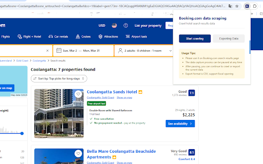 Booking Hotel Search Data Scraper from Chrome web store to be run with OffiDocs Chromium online Booking Hotel Search Data Scraper from Chrome web store to be run with OffiDocs Chromium online