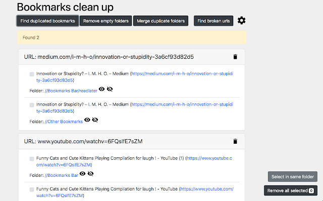 Bookmarks clean up from Chrome web store to be run with OffiDocs Chromium online Bookmarks clean up from Chrome web store to be run with OffiDocs Chromium online