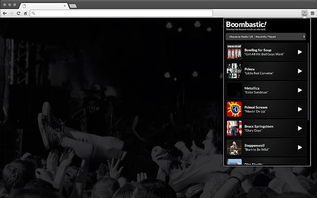 Boombastic! from Chrome web store to be run with OffiDocs Chromium online Boombastic! from Chrome web store to be run with OffiDocs Chromium online