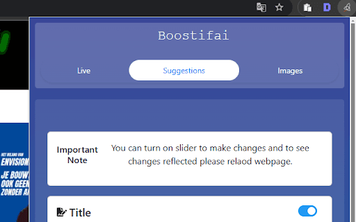Boostifai from Chrome web store to be run with OffiDocs Chromium online Boostifai from Chrome web store to be run with OffiDocs Chromium online