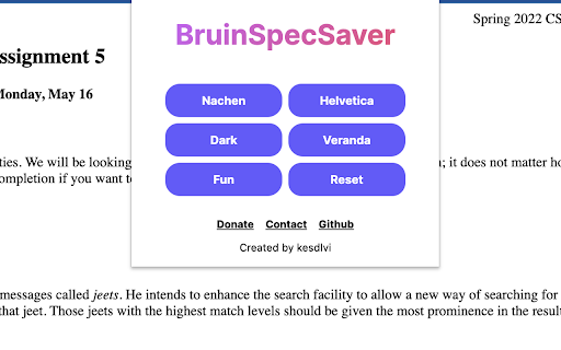 BruinSpecSaver from Chrome web store to be run with OffiDocs Chromium online BruinSpecSaver from Chrome web store to be run with OffiDocs Chromium online