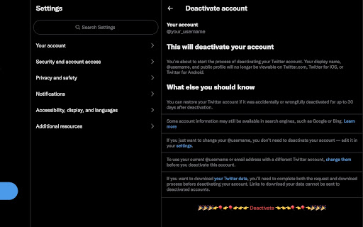 BuhBye Elon from Chrome web store to be run with OffiDocs Chromium online BuhBye Elon from Chrome web store to be run with OffiDocs Chromium online