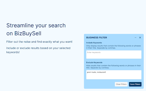 Business Filter from Chrome web store to be run with OffiDocs Chromium online Business Filter from Chrome web store to be run with OffiDocs Chromium online