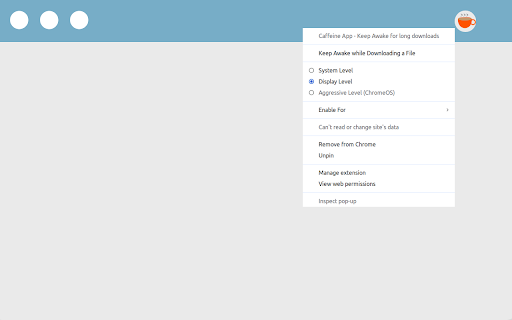 Caffeine App from Chrome web store to be run with OffiDocs Chromium online Caffeine App from Chrome web store to be run with OffiDocs Chromium online