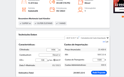 Calculador ISV ImportaMais from Chrome web store to be run with OffiDocs Chromium online Calculador ISV ImportaMais from Chrome web store to be run with OffiDocs Chromium online