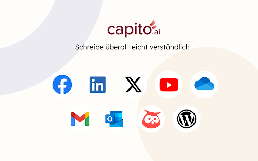 capito Einfach schreiben from Chrome web store to be run with OffiDocs Chromium online capito Einfach schreiben from Chrome web store to be run with OffiDocs Chromium online