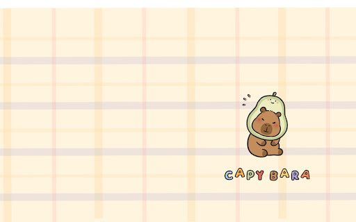 Capybara New Tab from Chrome web store to be run with OffiDocs Chromium online Capybara New Tab from Chrome web store to be run with OffiDocs Chromium online