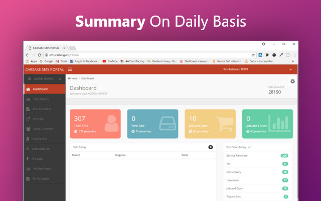 Carsake Sms Hirise Subdealer from Chrome web store to be run with OffiDocs Chromium online Carsake Sms Hirise Subdealer from Chrome web store to be run with OffiDocs Chromium online