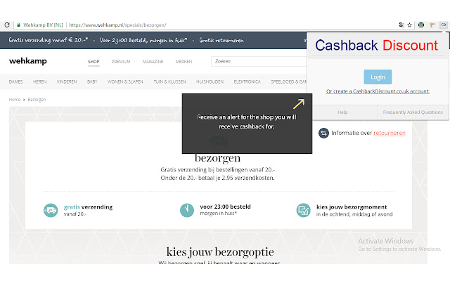 CashbackDiscount Alertbar from Chrome web store to be run with OffiDocs Chromium online CashbackDiscount Alertbar from Chrome web store to be run with OffiDocs Chromium online