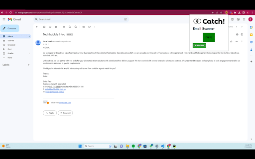 CATCH! Email Scanner from Chrome web store to be run with OffiDocs Chromium online CATCH! Email Scanner from Chrome web store to be run with OffiDocs Chromium online