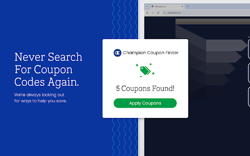 Champion Coupon Saver Official Coupons Best Deals from Chrome web store to be run with OffiDocs Chromium online Champion Coupon Saver Official Coupons Best Deals from Chrome web store to be run with OffiDocs Chromium online