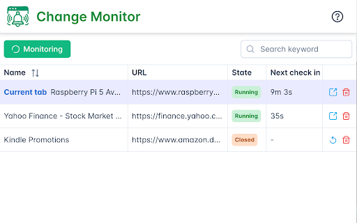 Change Monitor from Chrome web store to be run with OffiDocs Chromium online Change Monitor from Chrome web store to be run with OffiDocs Chromium online