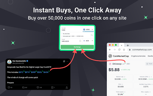 ChangeNOW + Buy, Sell, Swap Crypto: Bitcoin, Ethereum More from Chrome web store to be run with OffiDocs Chromium online ChangeNOW + Buy, Sell, Swap Crypto: Bitcoin, Ethereum More from Chrome web store to be run with OffiDocs Chromium online