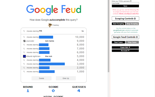 Chat Capture googlefeud.com from Chrome web store to be run with OffiDocs Chromium online Chat Capture googlefeud.com from Chrome web store to be run with OffiDocs Chromium online