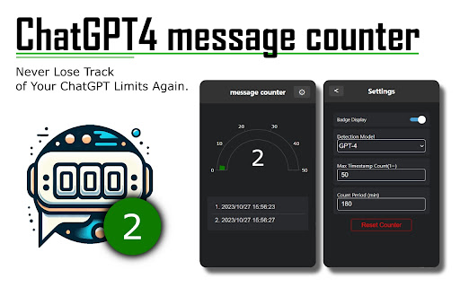 ChatGPT 4 Message Counter from Chrome web store to be run with OffiDocs Chromium online ChatGPT 4 Message Counter from Chrome web store to be run with OffiDocs Chromium online