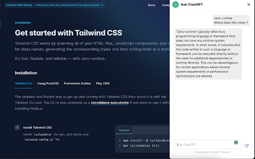 ChatGPT Wizard from Chrome web store to be run with OffiDocs Chromium online ChatGPT Wizard from Chrome web store to be run with OffiDocs Chromium online