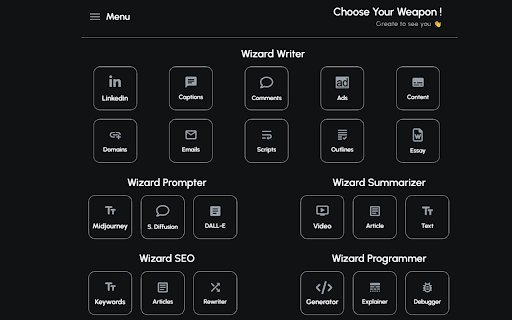 ChatWizard: OpenAi ChatGPT Prompts Templates from Chrome web store to be run with OffiDocs Chromium online ChatWizard: OpenAi ChatGPT Prompts Templates from Chrome web store to be run with OffiDocs Chromium online