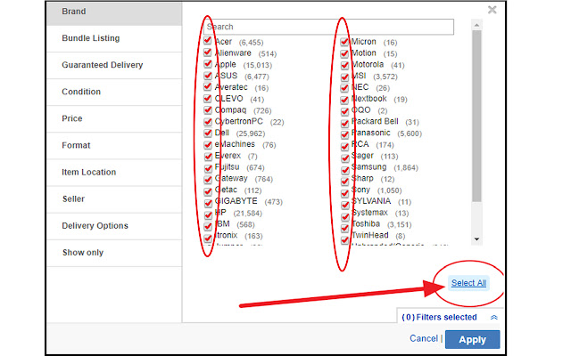 Check/Select all checkboxes on EBAY from Chrome web store to be run with OffiDocs Chromium online Check/Select all checkboxes on EBAY from Chrome web store to be run with OffiDocs Chromium online