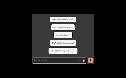 Cheshire Cat AI from Chrome web store to be run with OffiDocs Chromium online Cheshire Cat AI from Chrome web store to be run with OffiDocs Chromium online