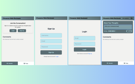 Choseno Web Reviewer from Chrome web store to be run with OffiDocs Chromium online Choseno Web Reviewer from Chrome web store to be run with OffiDocs Chromium online