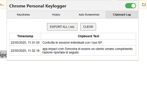 Chrome Event Logger Your Personal KeyLogger from Chrome web store to be run with OffiDocs Chromium online Chrome Event Logger Your Personal KeyLogger from Chrome web store to be run with OffiDocs Chromium online