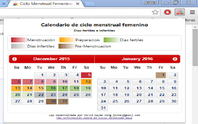 Ciclo Menstrual Femenino from Chrome web store to be run with OffiDocs Chromium online Ciclo Menstrual Femenino from Chrome web store to be run with OffiDocs Chromium online