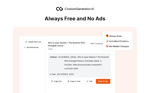 Citation Generator AI : Cite in APA, MLA, Chicago and Other Formats from Chrome web store to be run with OffiDocs Chromium online Citation Generator AI : Cite in APA, MLA, Chicago and Other Formats from Chrome web store to be run with OffiDocs Chromium online