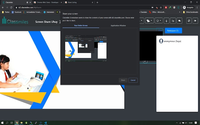 Classmiles Screenshare from Chrome web store to be run with OffiDocs Chromium online Classmiles Screenshare from Chrome web store to be run with OffiDocs Chromium online