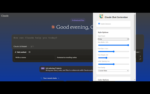 Claude Chat Customizer from Chrome web store to be run with OffiDocs Chromium online Claude Chat Customizer from Chrome web store to be run with OffiDocs Chromium online