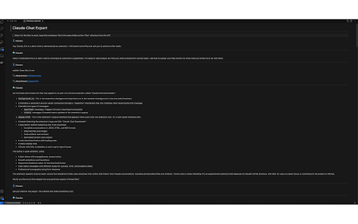 Claude Chat Downloader from Chrome web store to be run with OffiDocs Chromium online Claude Chat Downloader from Chrome web store to be run with OffiDocs Chromium online