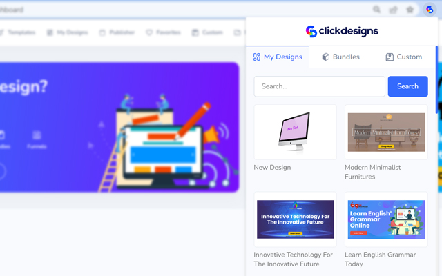 ClickDesigns from Chrome web store to be run with OffiDocs Chromium online ClickDesigns from Chrome web store to be run with OffiDocs Chromium online