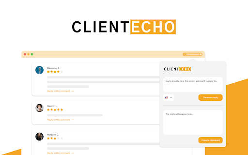 ClientEcho from Chrome web store to be run with OffiDocs Chromium online ClientEcho from Chrome web store to be run with OffiDocs Chromium online