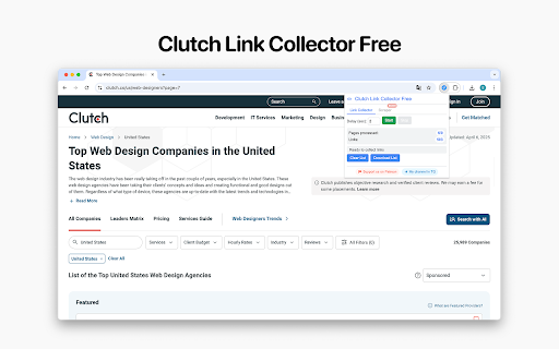 Clutch Link Collector Free from Chrome web store to be run with OffiDocs Chromium online Clutch Link Collector Free from Chrome web store to be run with OffiDocs Chromium online
