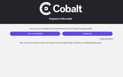 Cobalt Sequence Recorder from Chrome web store to be run with OffiDocs Chromium online Cobalt Sequence Recorder from Chrome web store to be run with OffiDocs Chromium online