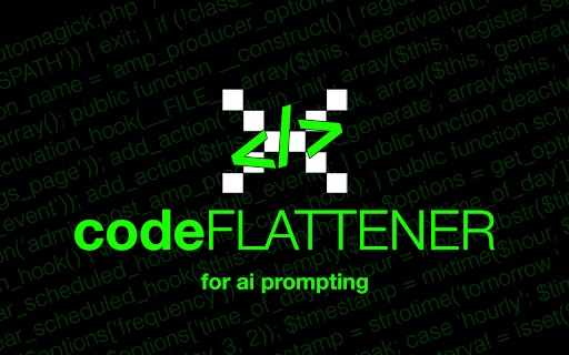 Code Flattener from Chrome web store to be run with OffiDocs Chromium online Code Flattener from Chrome web store to be run with OffiDocs Chromium online