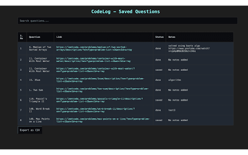 CodeLog from Chrome web store to be run with OffiDocs Chromium online CodeLog from Chrome web store to be run with OffiDocs Chromium online