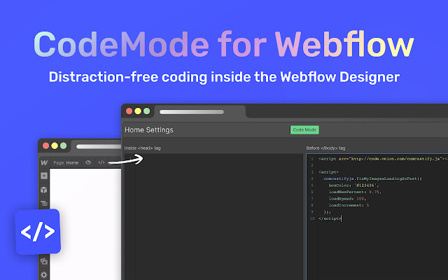 CodeMode for Webflow from Chrome web store to be run with OffiDocs Chromium online CodeMode for Webflow from Chrome web store to be run with OffiDocs Chromium online
