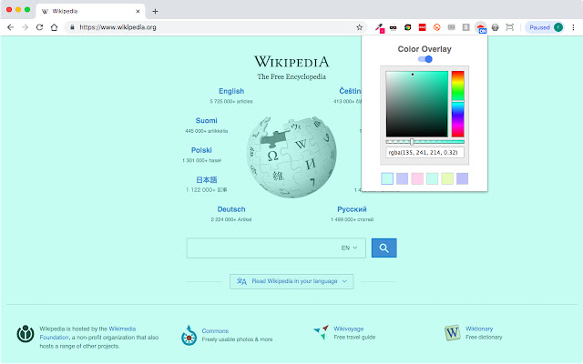 Color Overlay from Chrome web store to be run with OffiDocs Chromium online Color Overlay from Chrome web store to be run with OffiDocs Chromium online