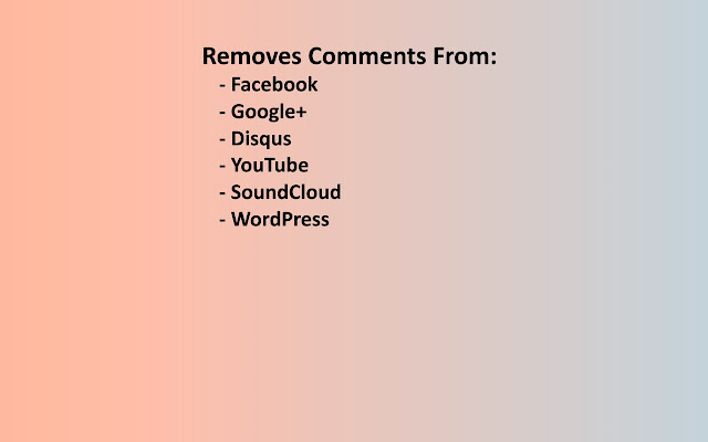 Comment Remover from Chrome web store to be run with OffiDocs Chromium online Comment Remover from Chrome web store to be run with OffiDocs Chromium online