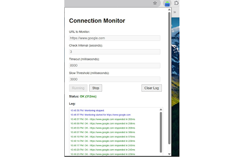 Connection Monitor from Chrome web store to be run with OffiDocs Chromium online Connection Monitor from Chrome web store to be run with OffiDocs Chromium online