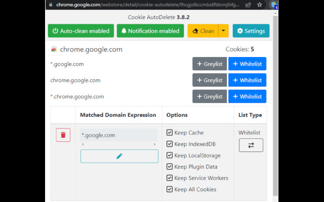 Cookie AutoDelete from Chrome web store to be run with OffiDocs Chromium online Cookie AutoDelete from Chrome web store to be run with OffiDocs Chromium online