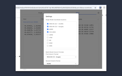 Coordinate Converter from Chrome web store to be run with OffiDocs Chromium online Coordinate Converter from Chrome web store to be run with OffiDocs Chromium online