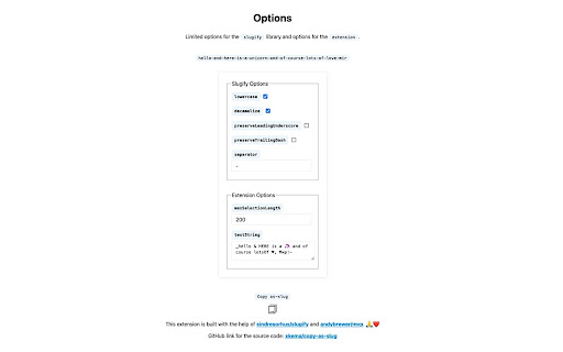 Copy as slug from Chrome web store to be run with OffiDocs Chromium online Copy as slug from Chrome web store to be run with OffiDocs Chromium online