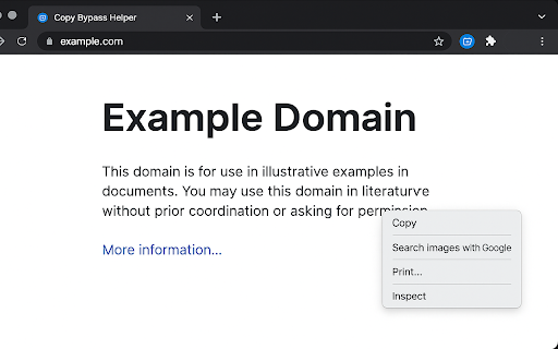 Copy Bypass Helper from Chrome web store to be run with OffiDocs Chromium online Copy Bypass Helper from Chrome web store to be run with OffiDocs Chromium online