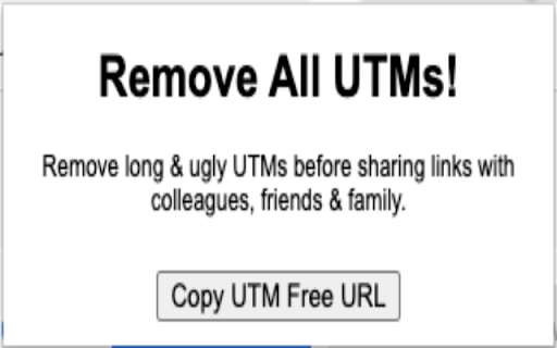 Copy UTM Free from Chrome web store to be run with OffiDocs Chromium online Copy UTM Free from Chrome web store to be run with OffiDocs Chromium online