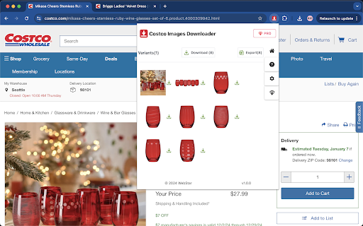 Costco Images Downloader from Chrome web store to be run with OffiDocs Chromium online Costco Images Downloader from Chrome web store to be run with OffiDocs Chromium online