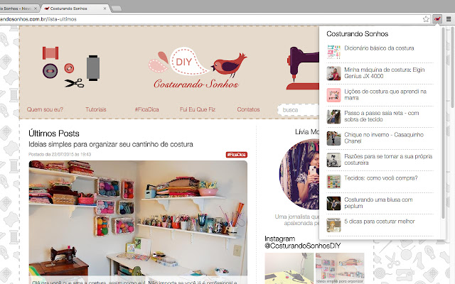 Costurando Sonhos Novos Posts from Chrome web store to be run with OffiDocs Chromium online Costurando Sonhos Novos Posts from Chrome web store to be run with OffiDocs Chromium online