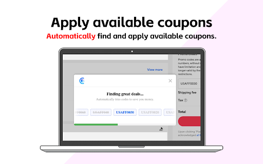 Coupongogo: Automatic Coupons Cashback from Chrome web store to be run with OffiDocs Chromium online Coupongogo: Automatic Coupons Cashback from Chrome web store to be run with OffiDocs Chromium online