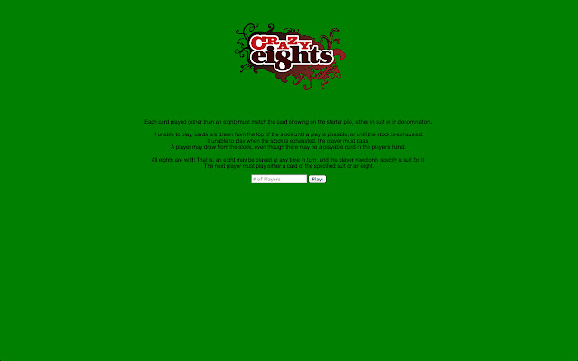 Crazy 8s! from Chrome web store to be run with OffiDocs Chromium online Crazy 8s! from Chrome web store to be run with OffiDocs Chromium online