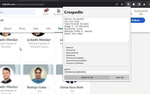 CreepedIn from Chrome web store to be run with OffiDocs Chromium online CreepedIn from Chrome web store to be run with OffiDocs Chromium online